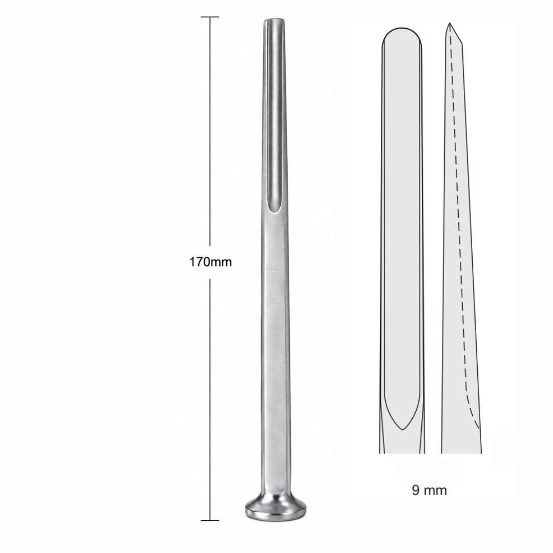 FL-208 Alexander Str. Surgical Bone Osteotome Gouge 9mm 170mm Surgical Instrument